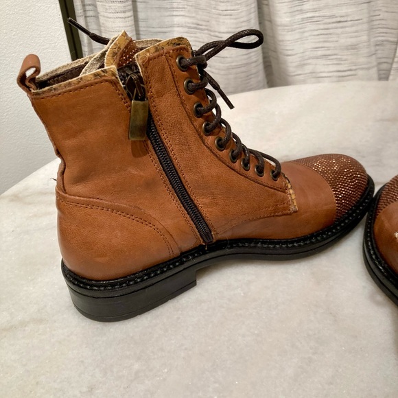 L’idea Studded Toe Ankle Combat Boots - Picture 6 of 14